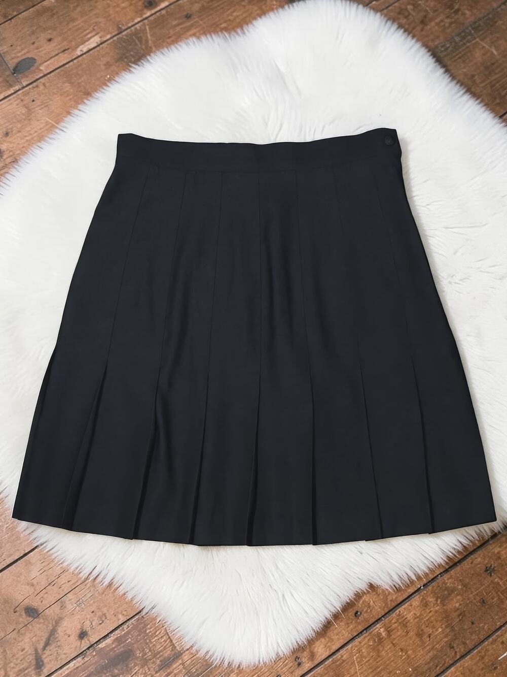 Vintage Lloyd New York Black Pleated School Girl Uniform Skirt 8